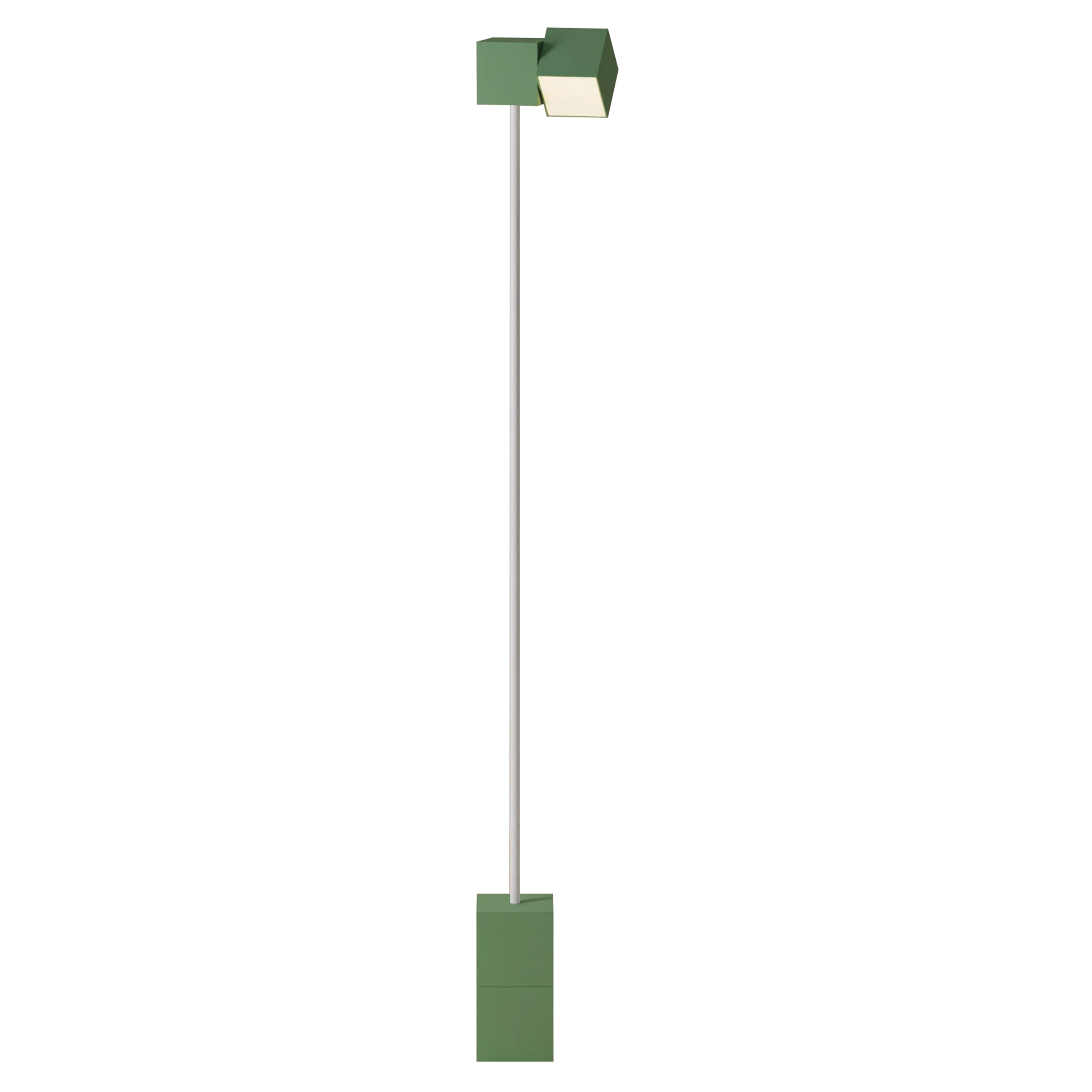 Analog Floor Light: Sage + White