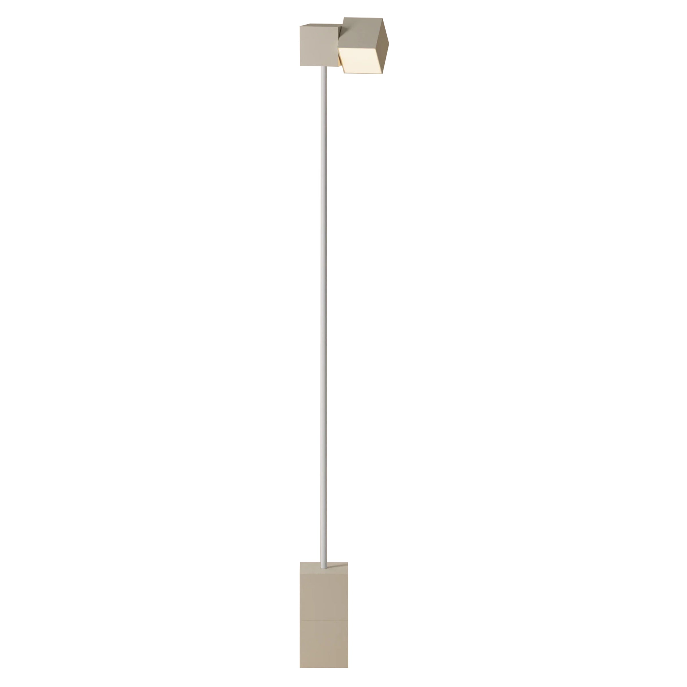 Analog Floor Light: Sand + White