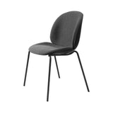 Beetle Dining Chair: Stacking Base + Front Upholstered + Black