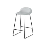 3D Outdoor Bar + Counter Stool: Sledge Base + Plastic Shell + Counter + Lunar Grey