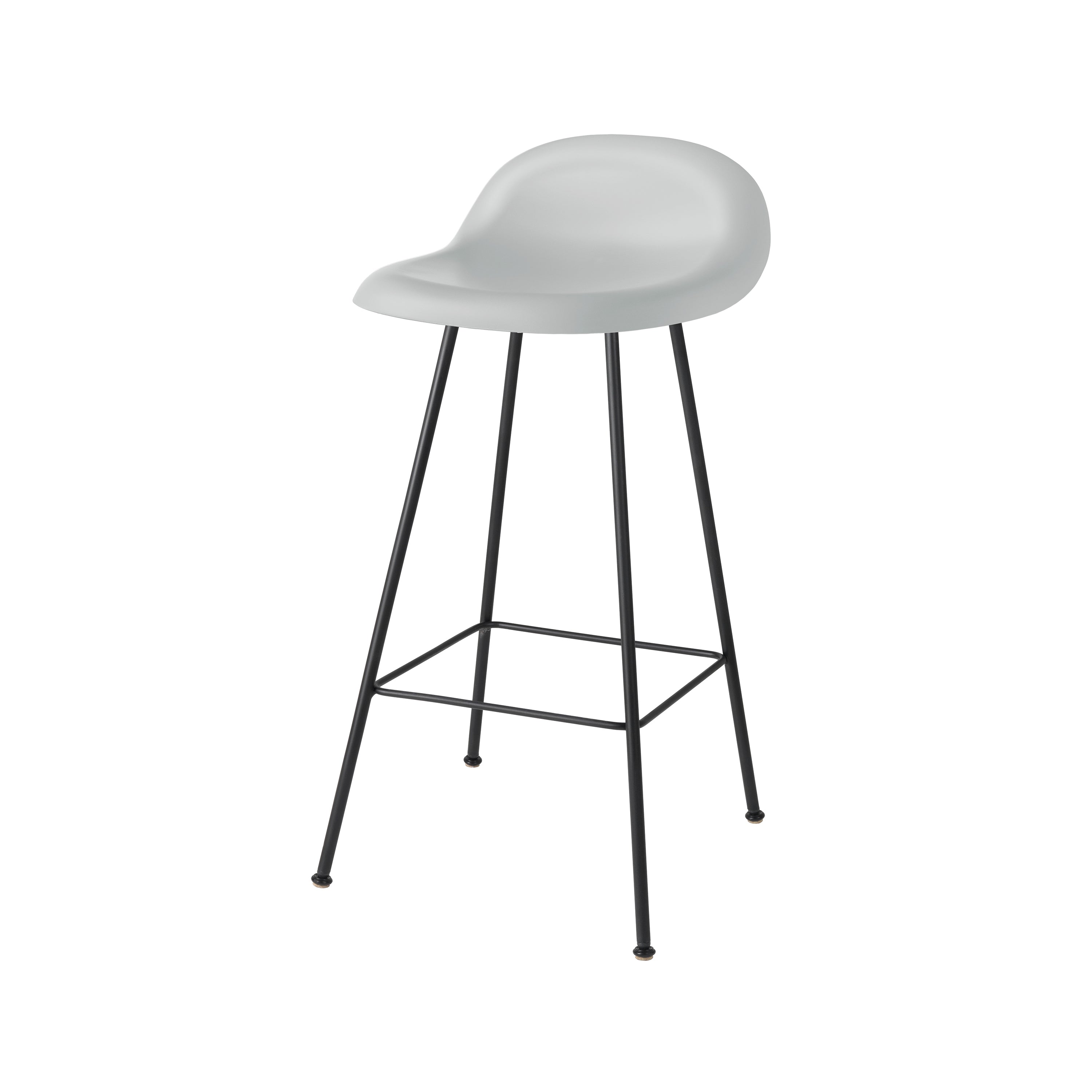 3D Bar + Counter Stool: Hirek Shell + Center Base + Counter + Lunar Grey