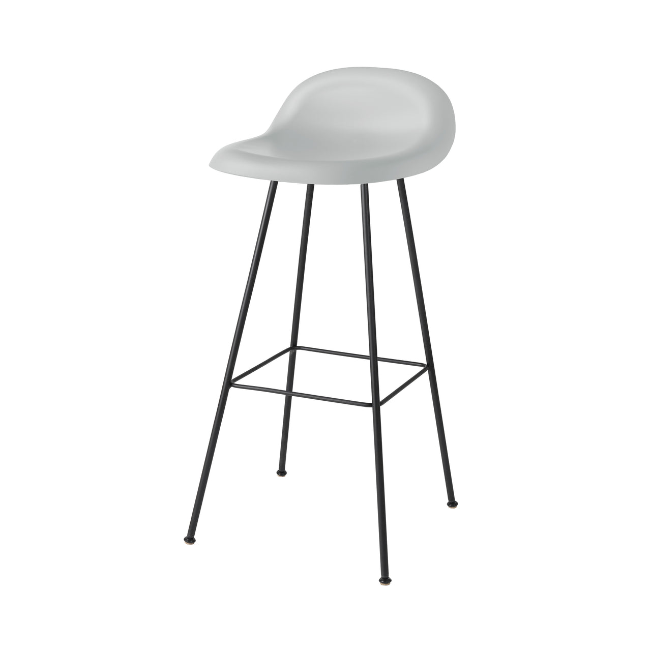 3D Bar + Counter Stool: Hirek Shell + Center Base + Bar + Lunar Grey