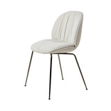 Beetle Soft Dining Chair: Conic base + Fully Upholstered + Black Chrome