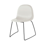 3D Dining Chair Stacking Sledge Base: Plastic Shell + Alabaster White