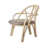 Bistra Lounge Chair: Seat Upholstered + Natural Lacquered Rattan
