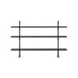 Keen Shelving System: System 2 + Black Brass + Brown + Black Ash