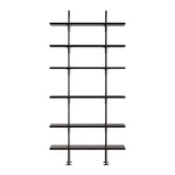 Keen Shelving System: System 5 + Black Brass + Brown + Black Ash