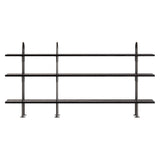 Keen Shelving System: System 6 + Black Brass + Brown + Black Ash