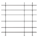 Keen Shelving System: System 7 + Satin Stainless Steel + Smoked Tempered Glass