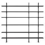 Keen Shelving System: System 7 + Black Brass + Brown + Black Ash