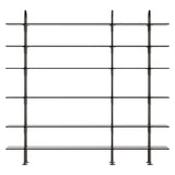 Keen Shelving System: System 7 + Black Brass + Smoked Tempered Glass