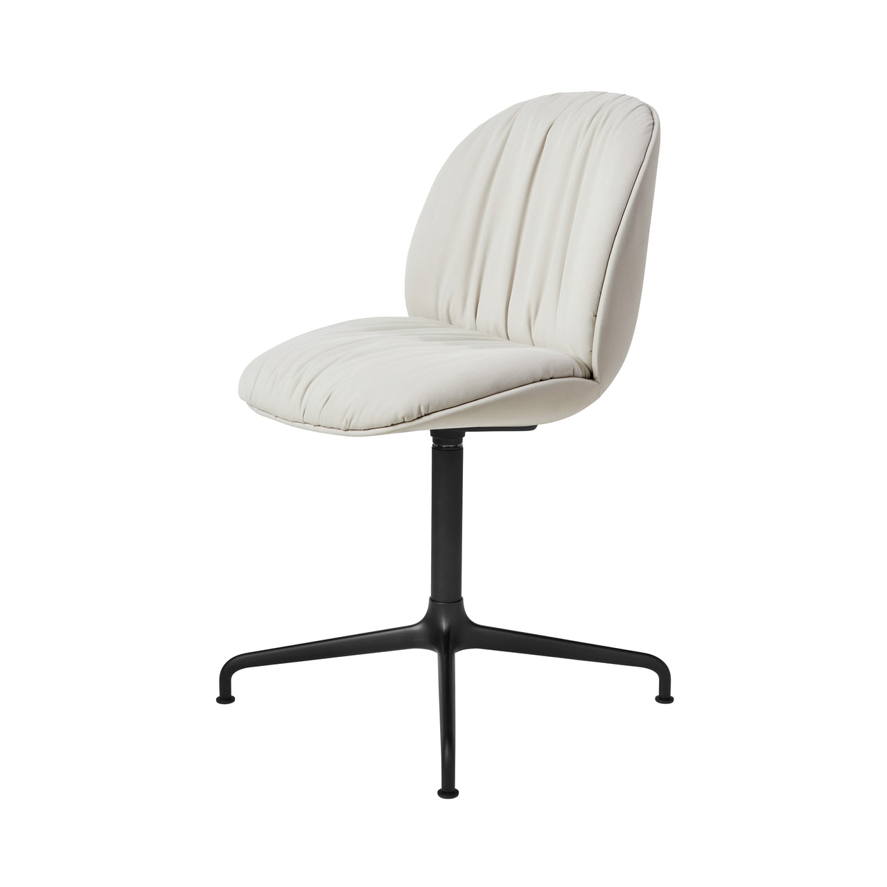 Beetle Soft Meeting Chair: 4 Star Base + Fully Upholstered + Without Casters