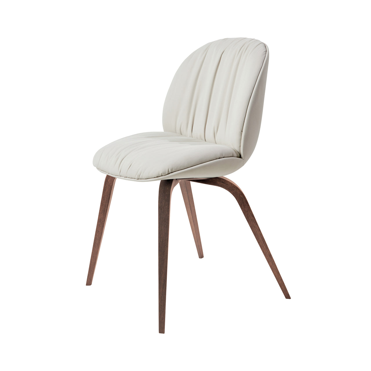 Beetle Soft Dining Chair: Fully Upholstered + American Walnut