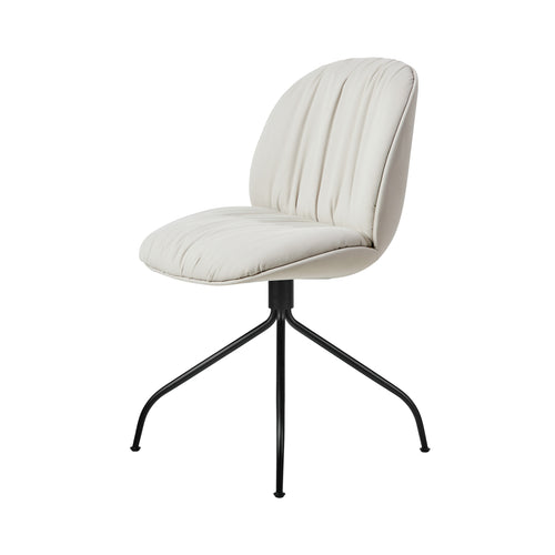 Beetle Soft Meeting Chair: Swivel Base + Fully Upholstered + Black Matt