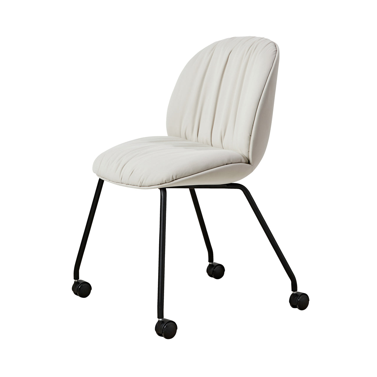 Beetle Soft Meeting Chair: 4 Legs with Castors + Fully Upholstered