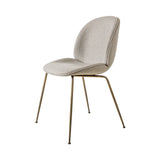 Beetle Dining Chair: Conic Base + Fully Upholstered + Antique Brass + Mode 48