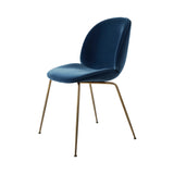 Beetle Dining Chair: Conic Base + Fully Upholstered + Antique Brass + Tempo 06