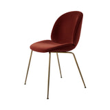 Beetle Dining Chair: Conic Base + Fully Upholstered + Antique Brass + Tempo 25