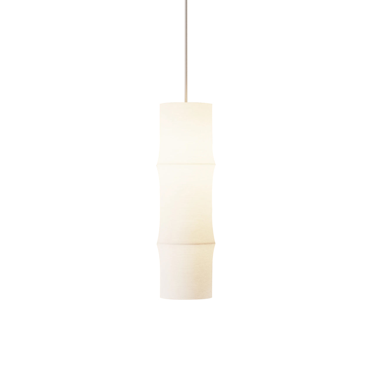 Bamboo Pendant Light: Medium + White