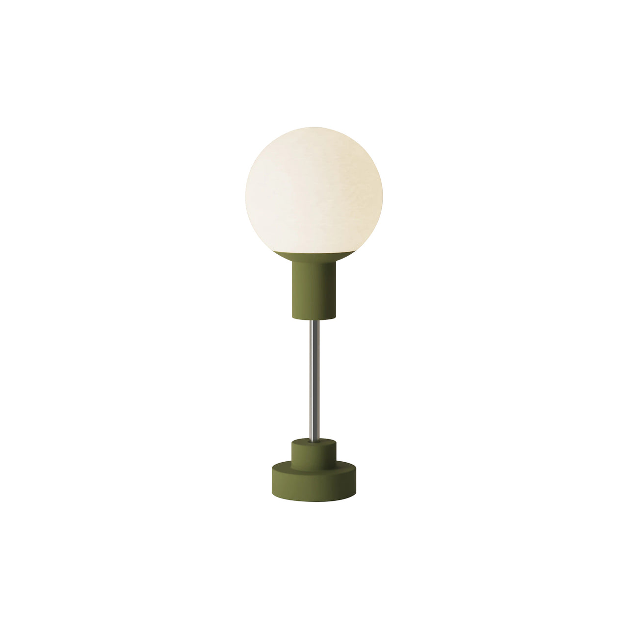Rossi Table Light: Olive + Chrome