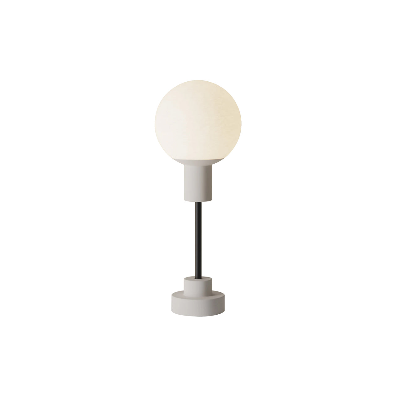 Rossi Table Light: Stone + Black