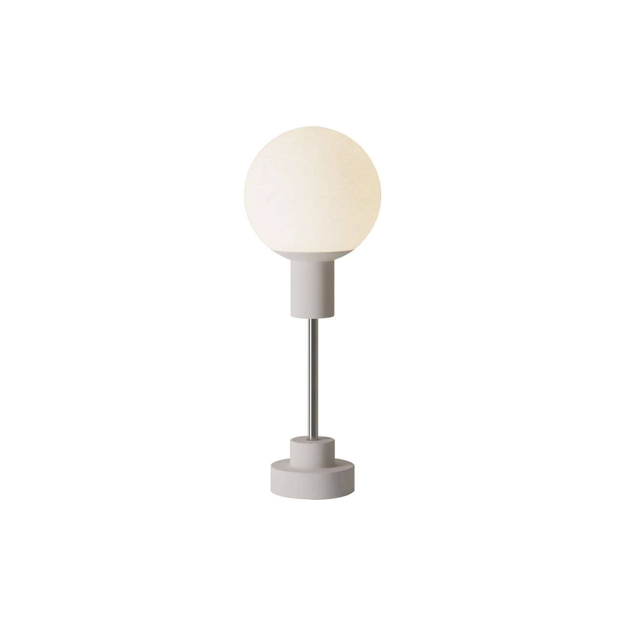 Rossi Table Light: Stone + Chrome