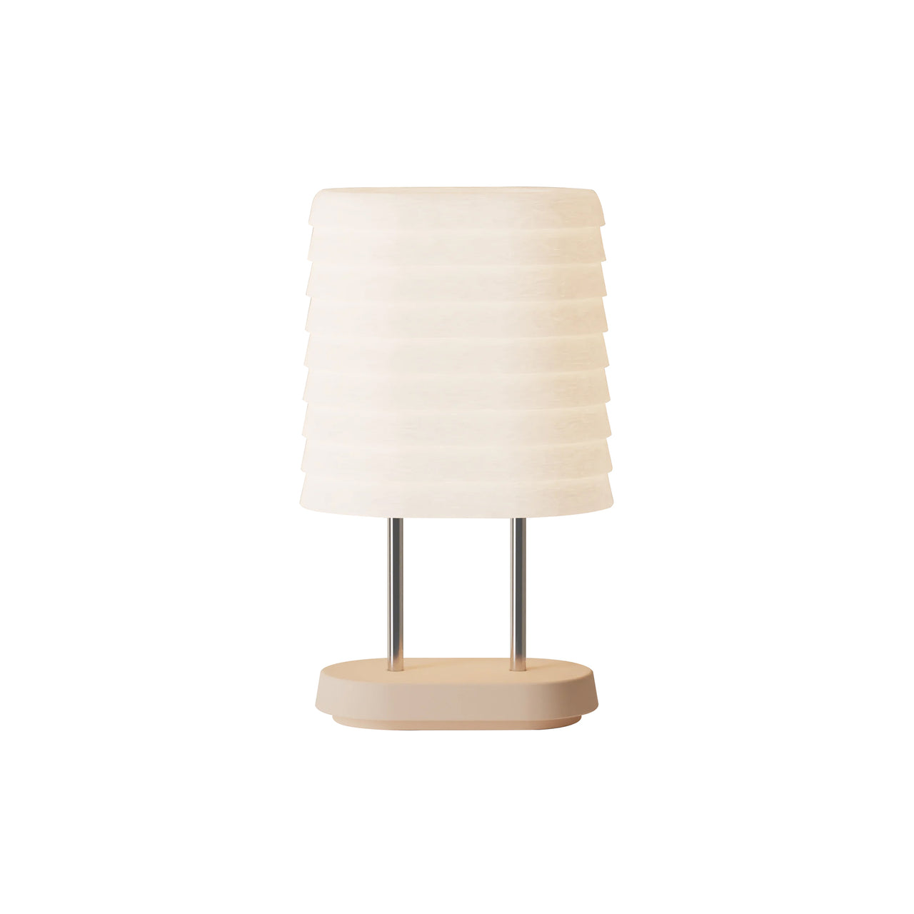 Persiana Table Light: Peach + Chrome