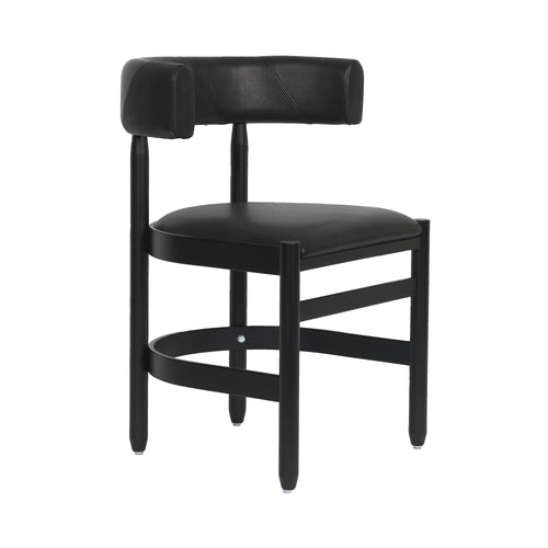 Botero Armchair: Black + Tarnsjo Leather Black