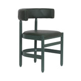 Botero Armchair: Black + Tarnsjo Leather Green