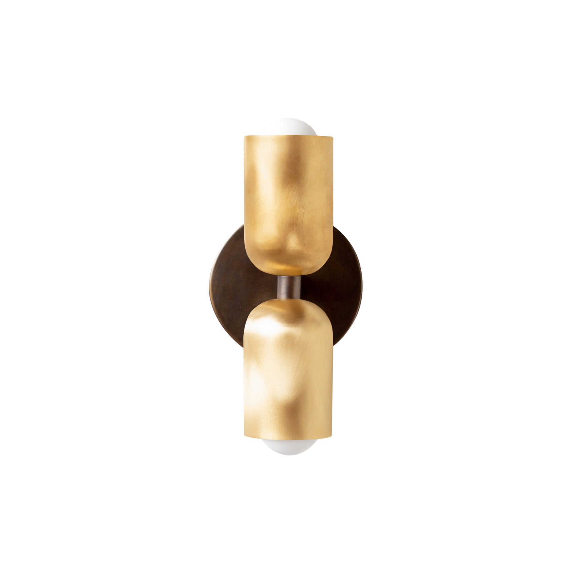 Brass Up Down Sconce: Slim + Brass + Brass + Patina Brass