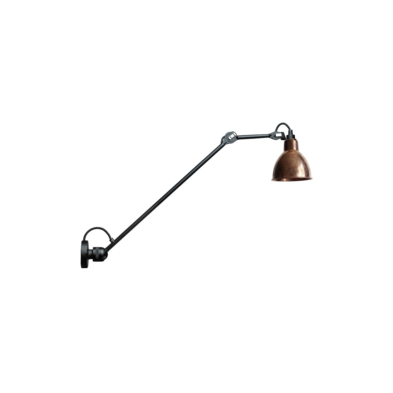 Lampe Gras N° 304 L60 Wall Lamp: Raw Copper + Round