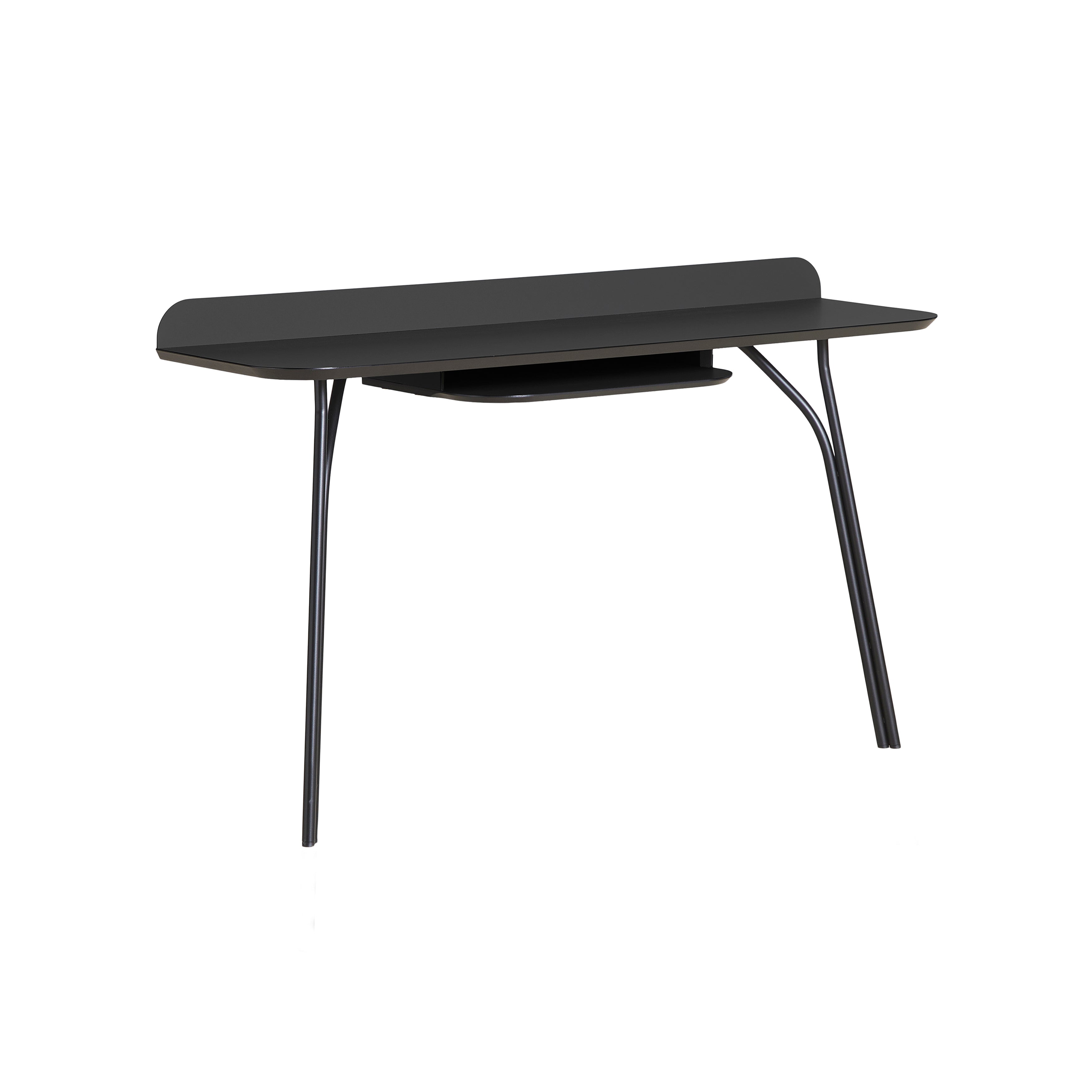 Tree Console Table: Low + Charcoal Black + With Shelf