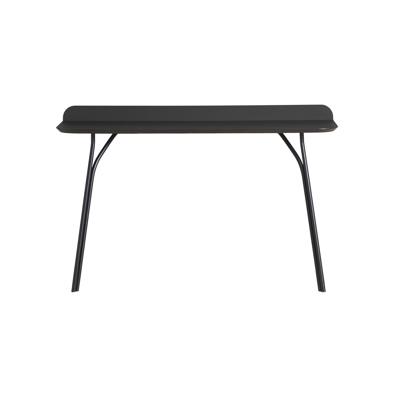 Tree Console Table: Low + Charcoal Black + Without Shelf