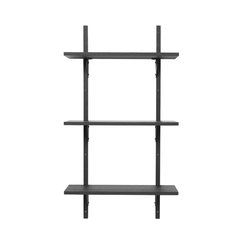 Sector Shelf: Triple + Narrow + Black Ash + Black Brass