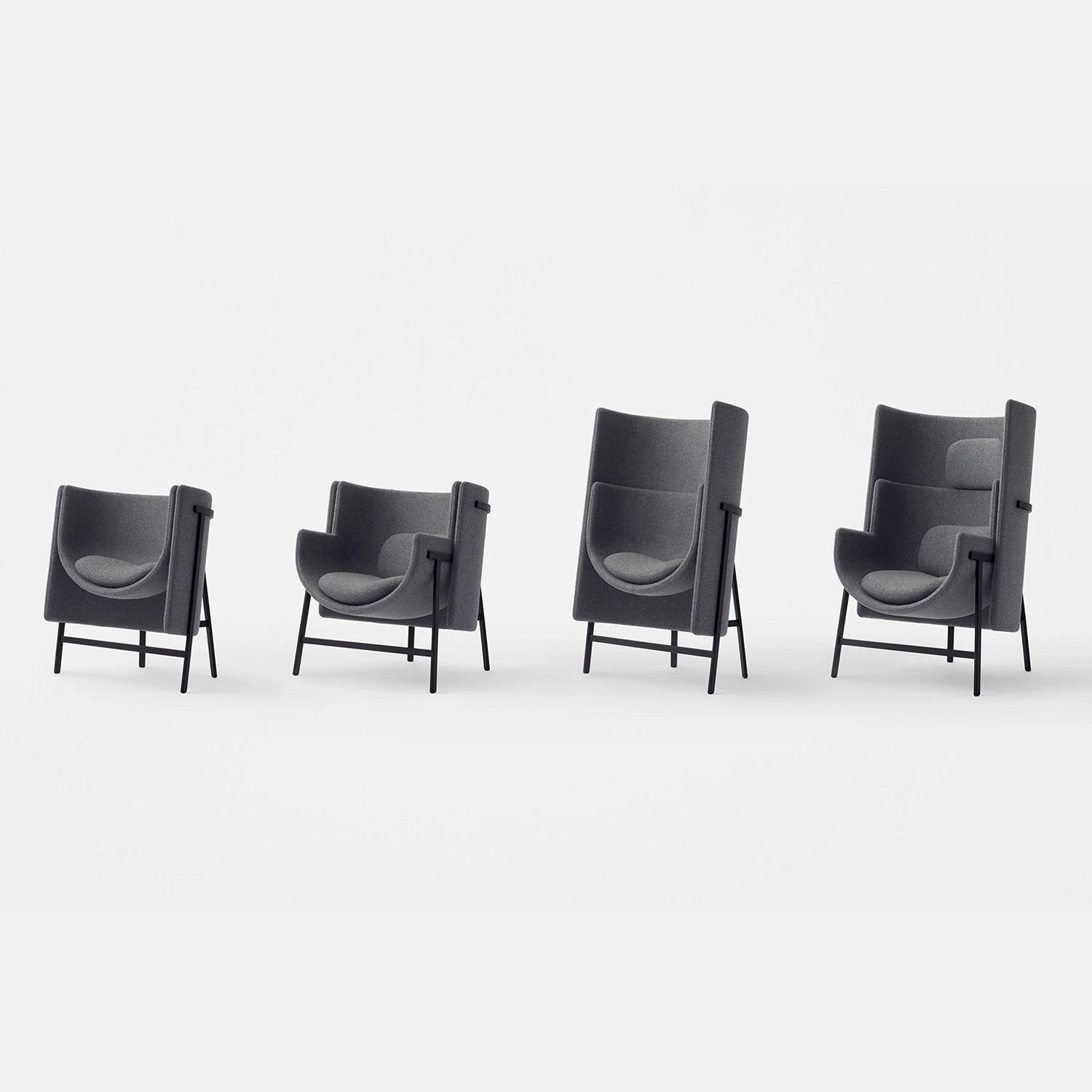 Kite Highback Lounge Chair: Narrow