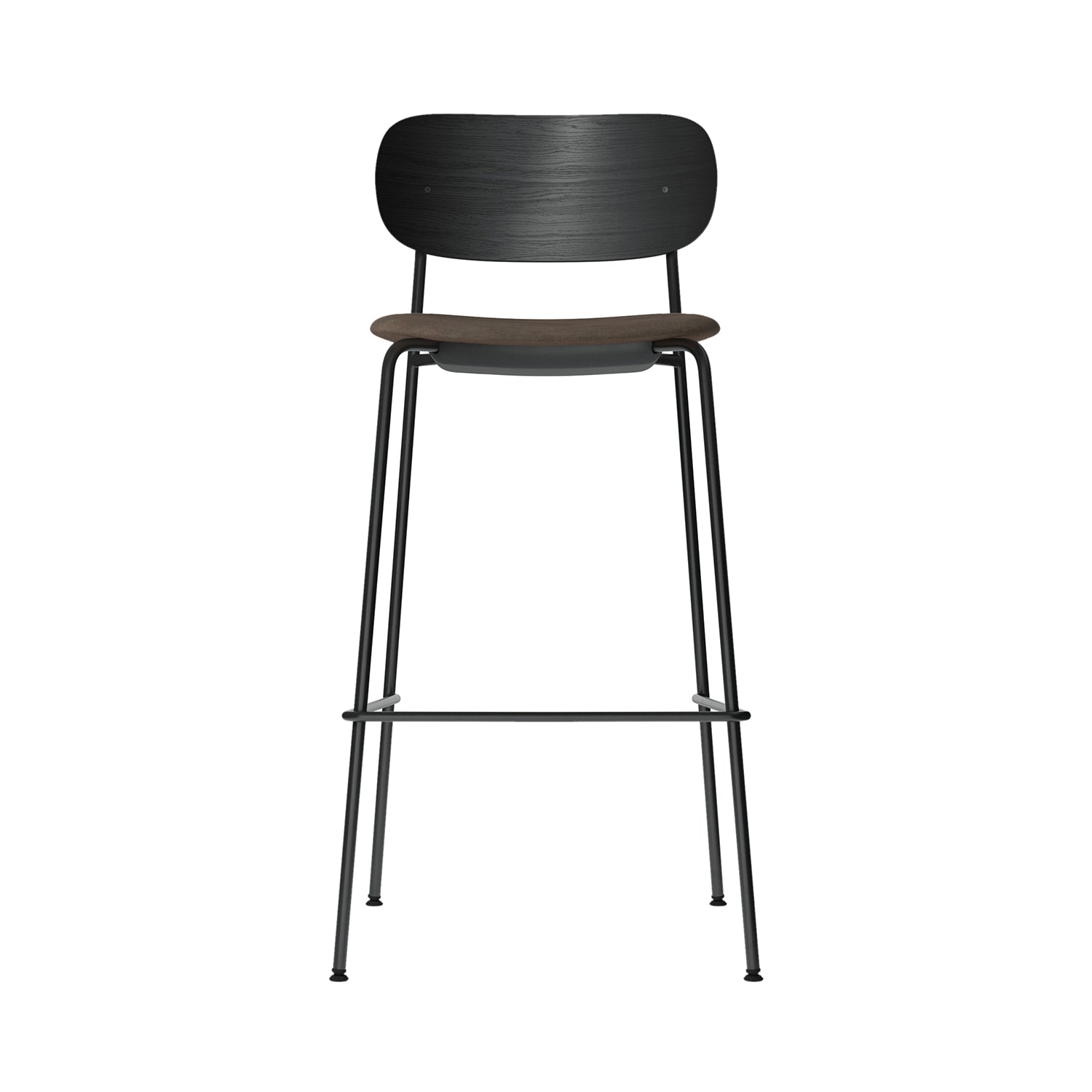 Co Bar + Counter Chair: Seat Upholstered + Bar + Black Oak 