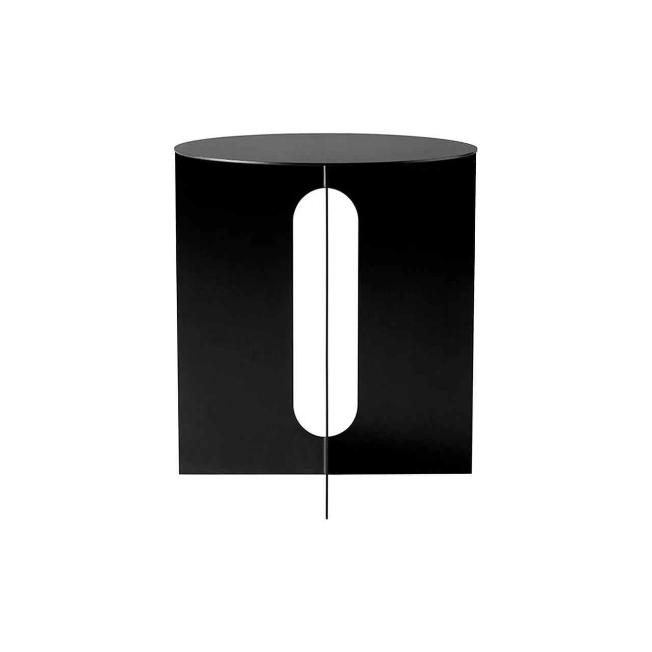 Androgyne Side Table: Steel + Black