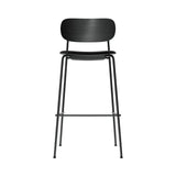 Co Bar + Counter Chair: Seat Upholstered + Bar + Black Oak 