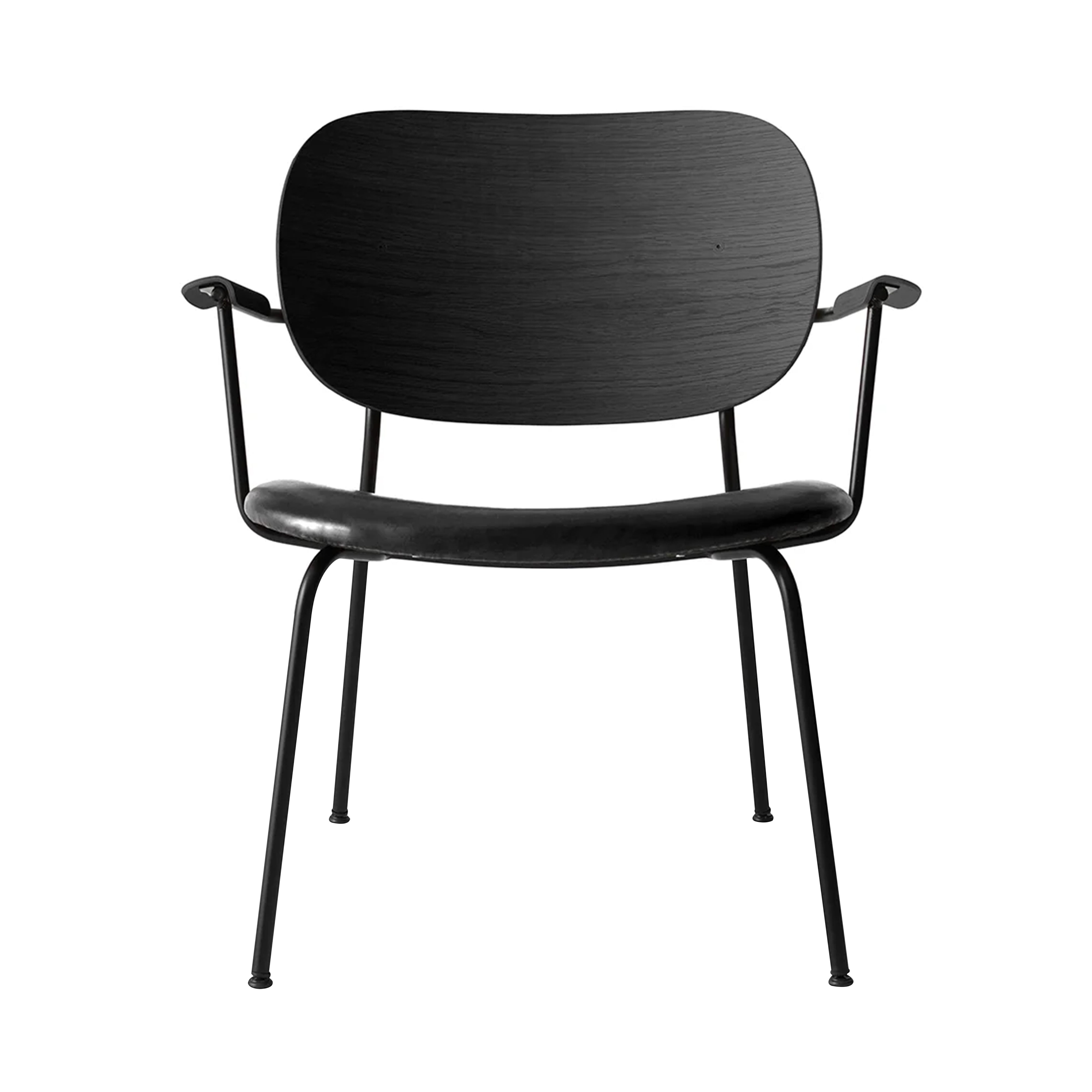 Co Lounge Chair: Seat Upholstered + Black Oak 