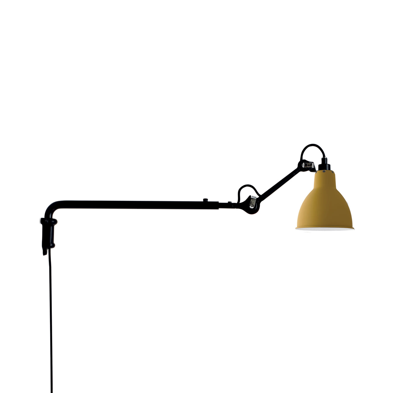 Lampe Gras N°203 Lamp: Yellow + Round