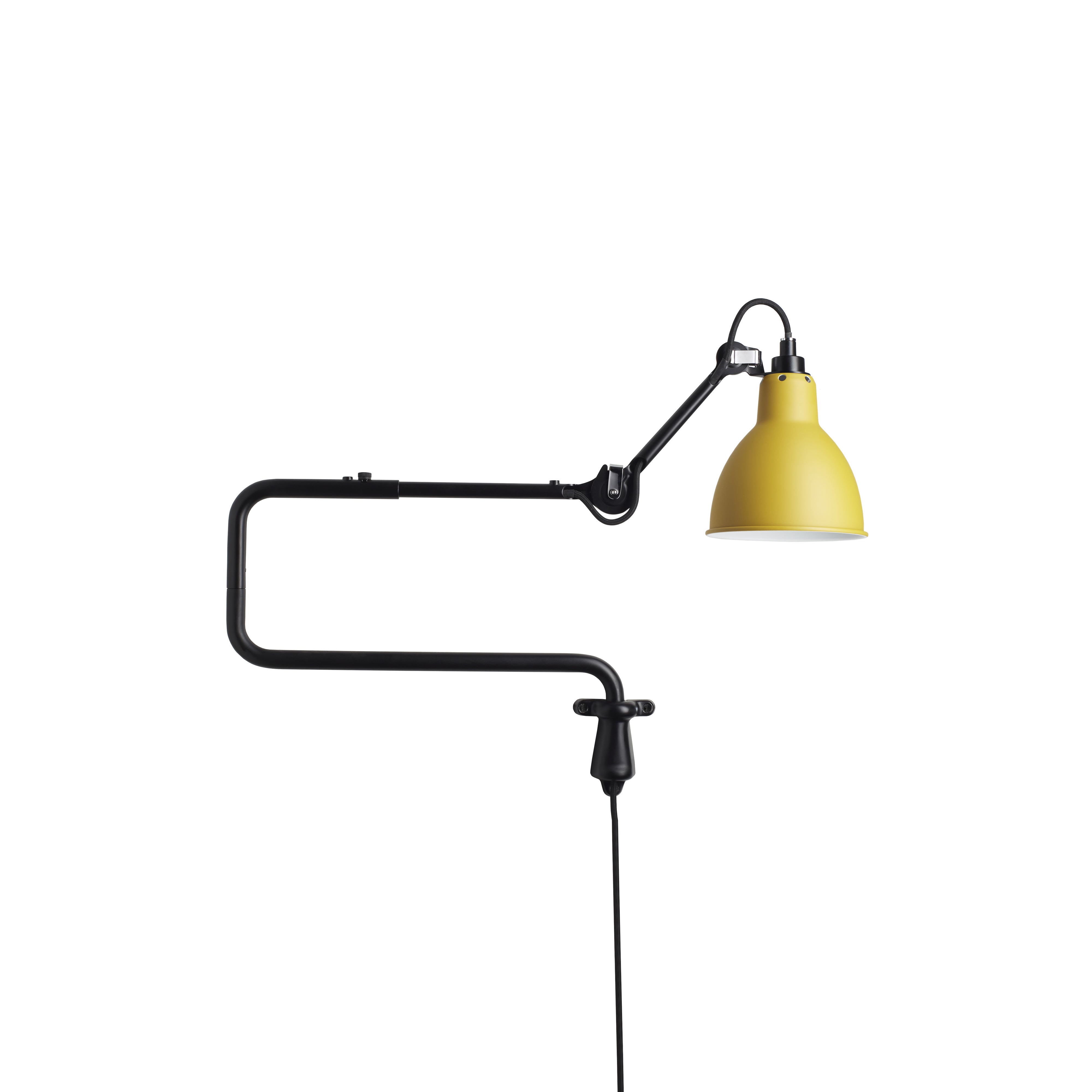 Lampe Gras N°303 Wall Lamp: Yellow + Round