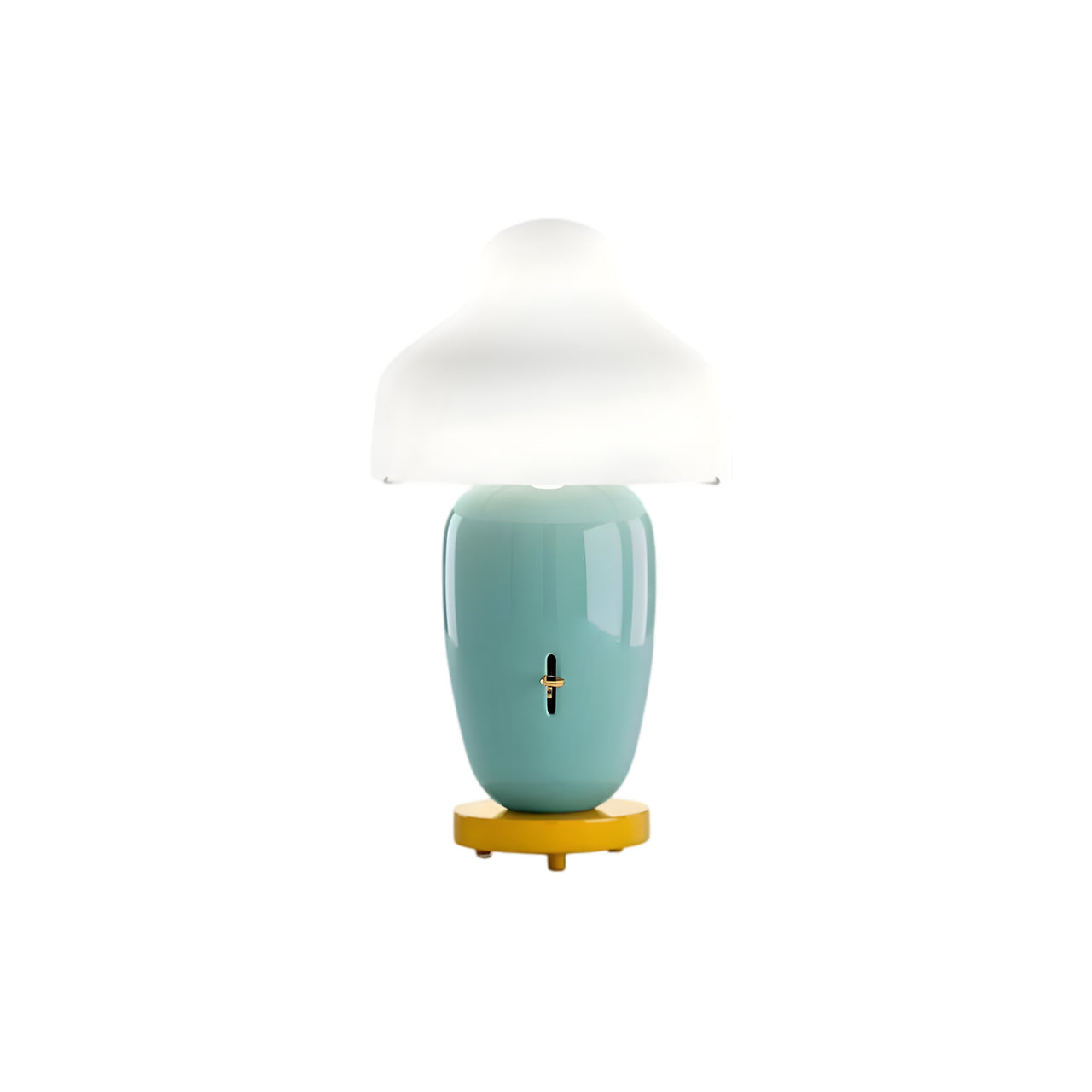 Chinoz Table Lamp: Green + Ochre