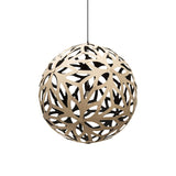 Floral Pendant Light: Extra Large + Bamboo + Black + Black