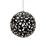 Floral Pendant Light: Extra Large + Black + Black