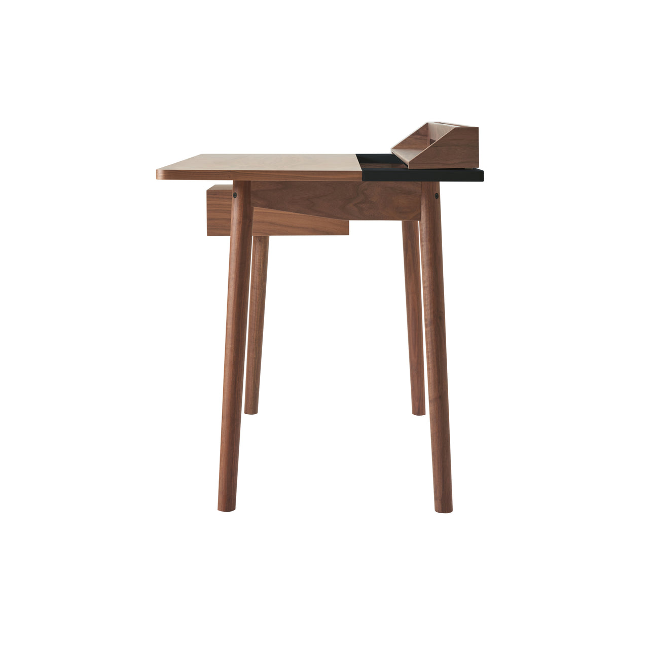 Honoré Desk: Natural Walnut + Slate Grey