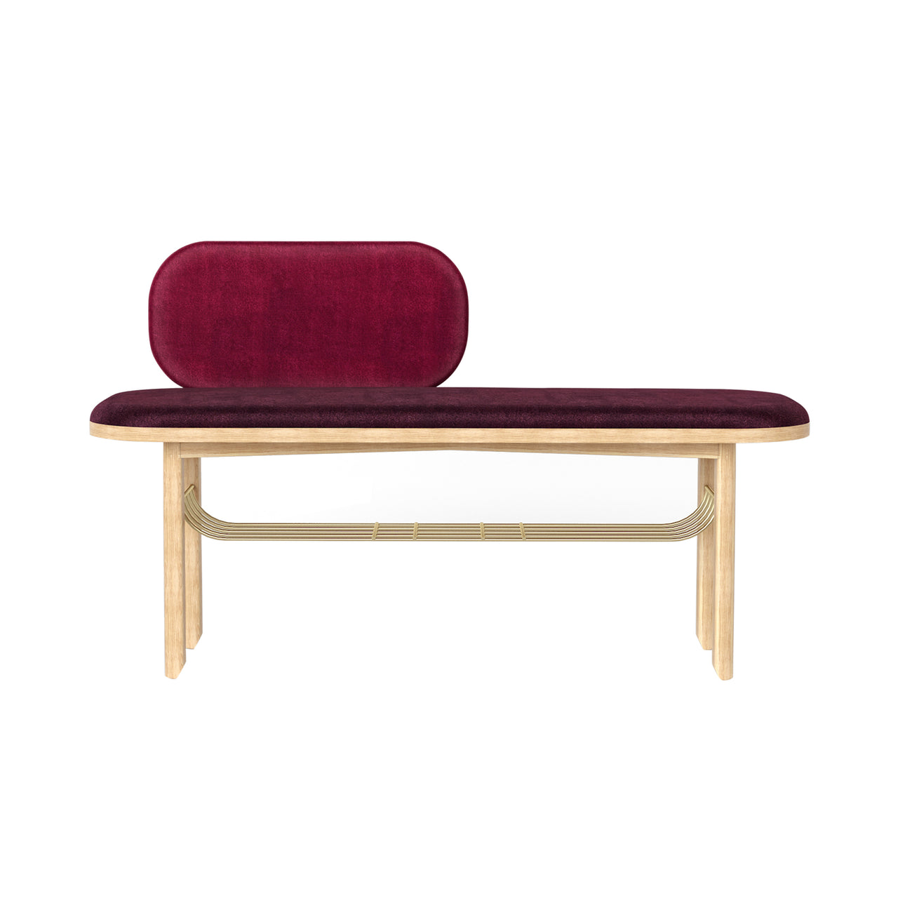 Eustache Entrance Bench: Burgundy + Wine