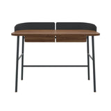 Victor Desk: Natural Walnut + Slate Grey