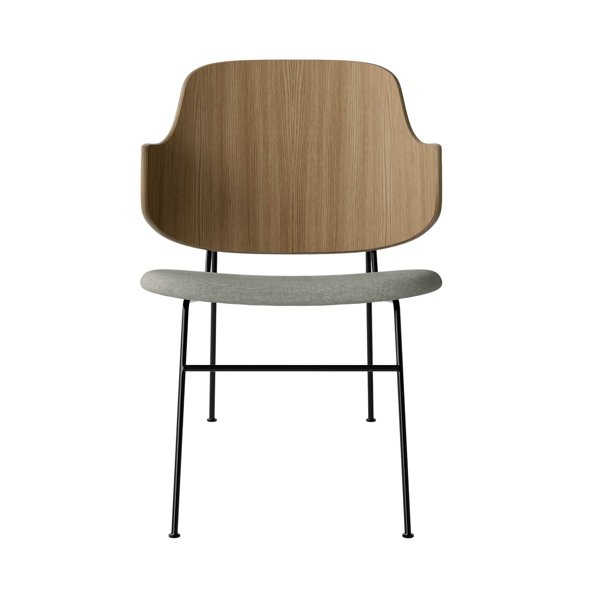 The Penguin Lounge Chair: Seat Upholstered + Natural Oak + Re Wool 0218