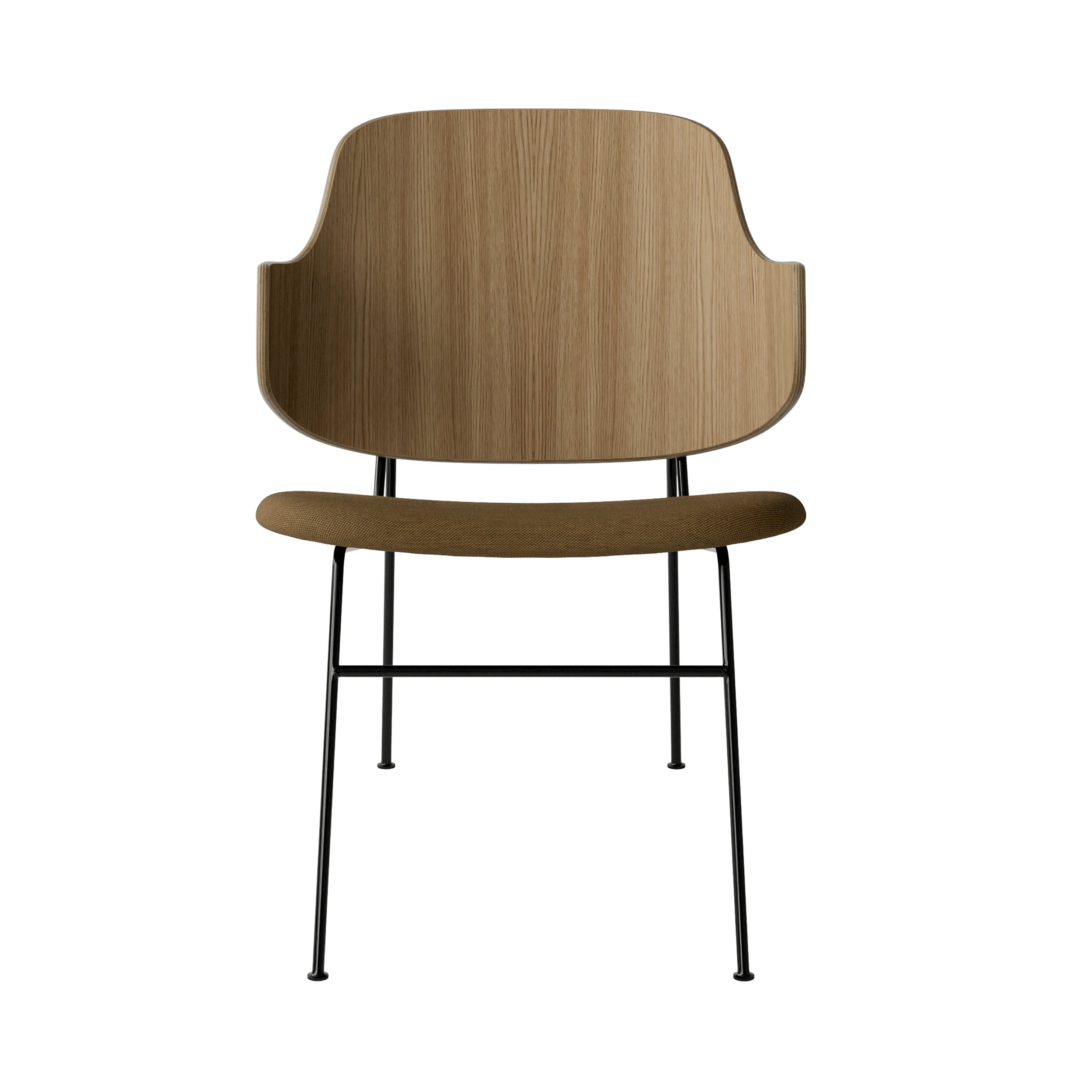 The Penguin Lounge Chair: Seat Upholstered + Natural Oak + Re Wool 0448