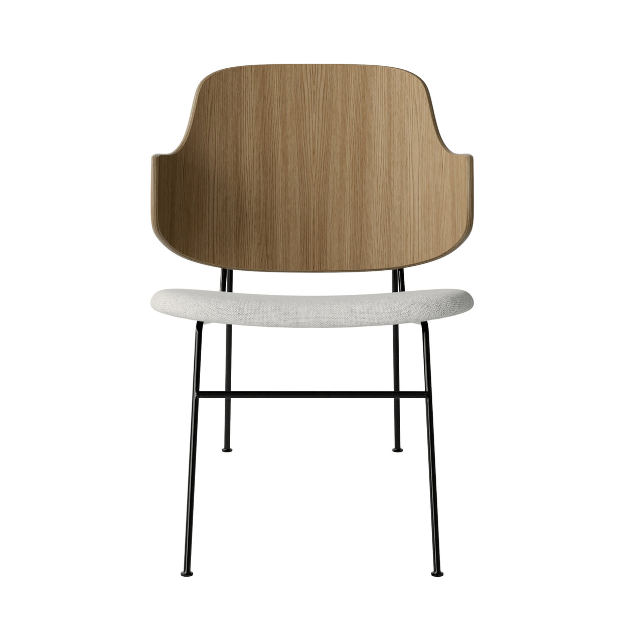 The Penguin Lounge Chair: Seat Upholstered + Natural Oak + Hallingdal 65 110